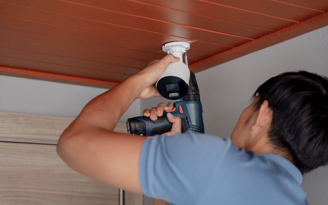 man drilling cctv